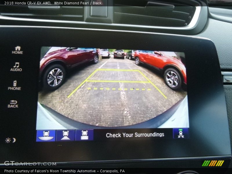 White Diamond Pearl / Black 2018 Honda CR-V EX AWD