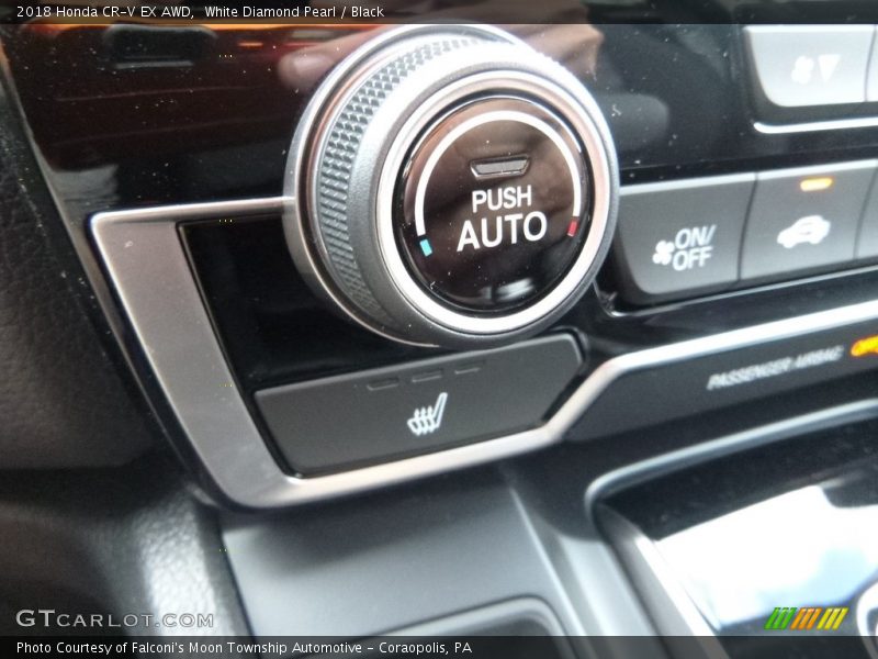 White Diamond Pearl / Black 2018 Honda CR-V EX AWD
