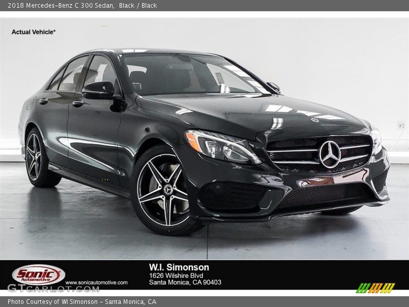 Black / Black 2018 Mercedes-Benz C 300 Sedan