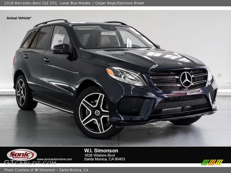 Lunar Blue Metallic / Ginger Beige/Espresso Brown 2018 Mercedes-Benz GLE 350