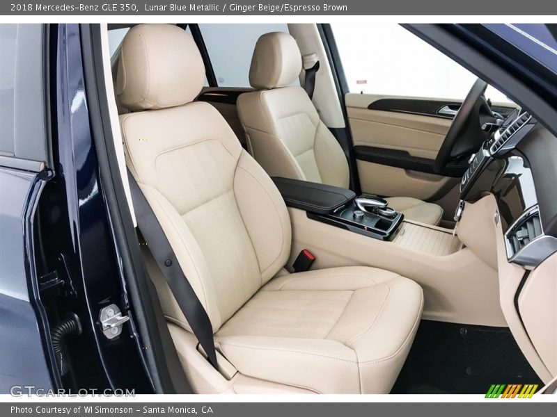 Lunar Blue Metallic / Ginger Beige/Espresso Brown 2018 Mercedes-Benz GLE 350