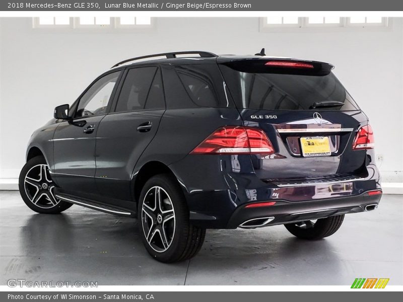 Lunar Blue Metallic / Ginger Beige/Espresso Brown 2018 Mercedes-Benz GLE 350