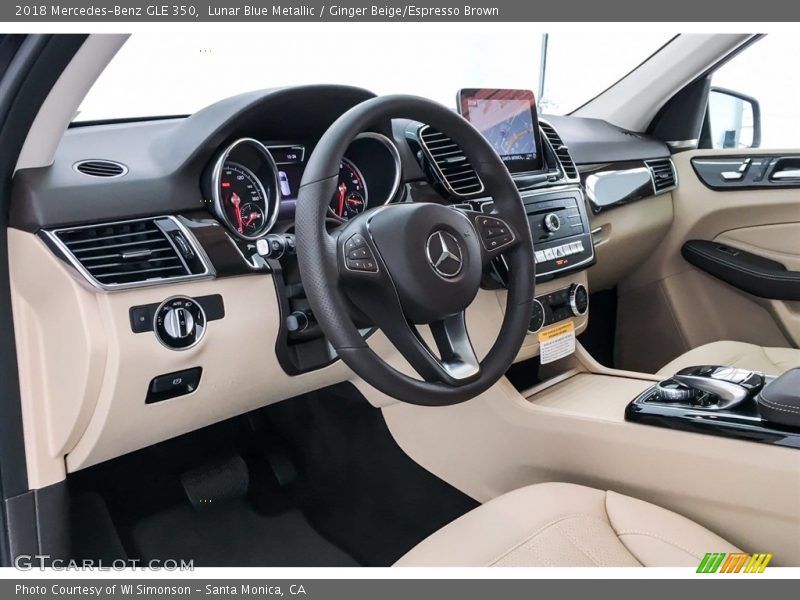 Lunar Blue Metallic / Ginger Beige/Espresso Brown 2018 Mercedes-Benz GLE 350