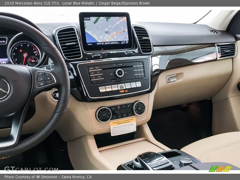 Lunar Blue Metallic / Ginger Beige/Espresso Brown 2018 Mercedes-Benz GLE 350