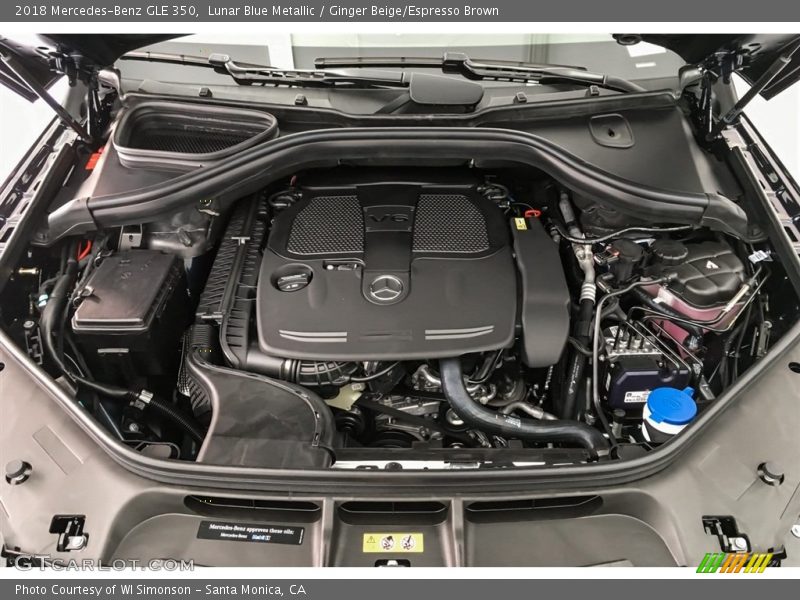Lunar Blue Metallic / Ginger Beige/Espresso Brown 2018 Mercedes-Benz GLE 350