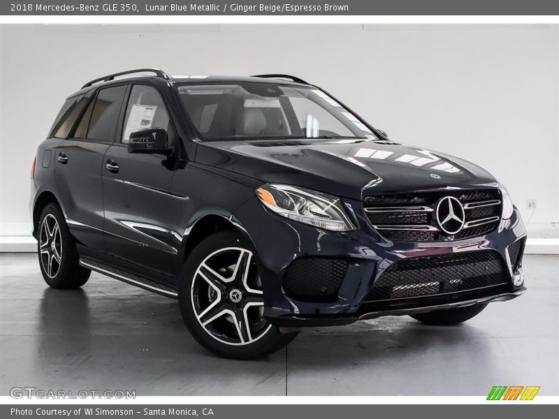 Lunar Blue Metallic / Ginger Beige/Espresso Brown 2018 Mercedes-Benz GLE 350