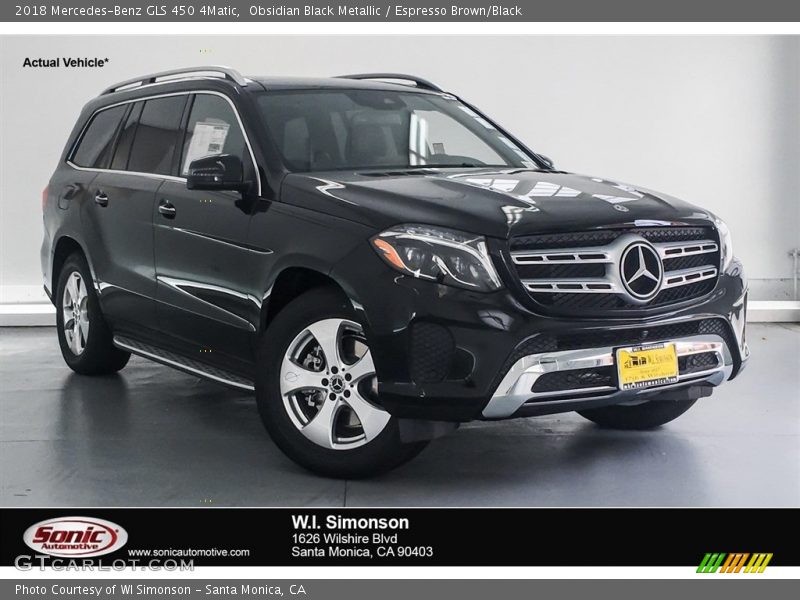 Obsidian Black Metallic / Espresso Brown/Black 2018 Mercedes-Benz GLS 450 4Matic