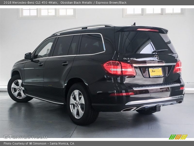 Obsidian Black Metallic / Espresso Brown/Black 2018 Mercedes-Benz GLS 450 4Matic