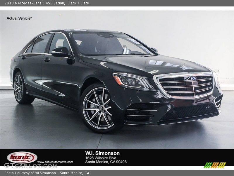 Black / Black 2018 Mercedes-Benz S 450 Sedan