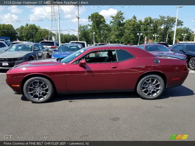 Octane Red Pearl / Black 2018 Dodge Challenger GT AWD