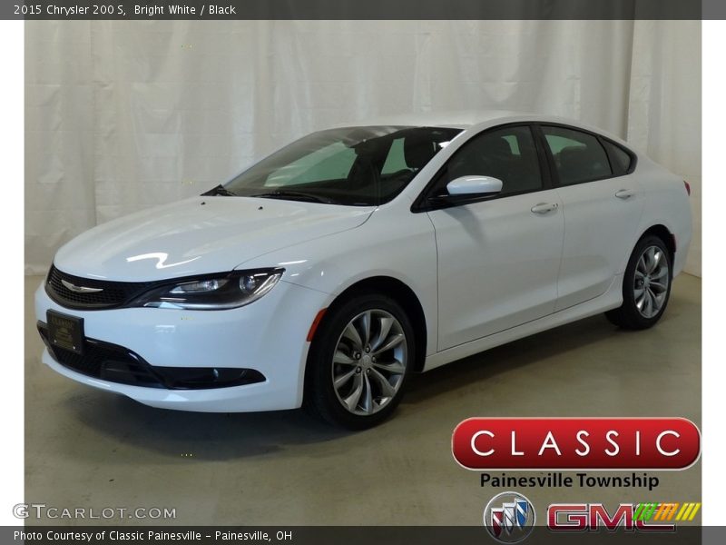 Bright White / Black 2015 Chrysler 200 S