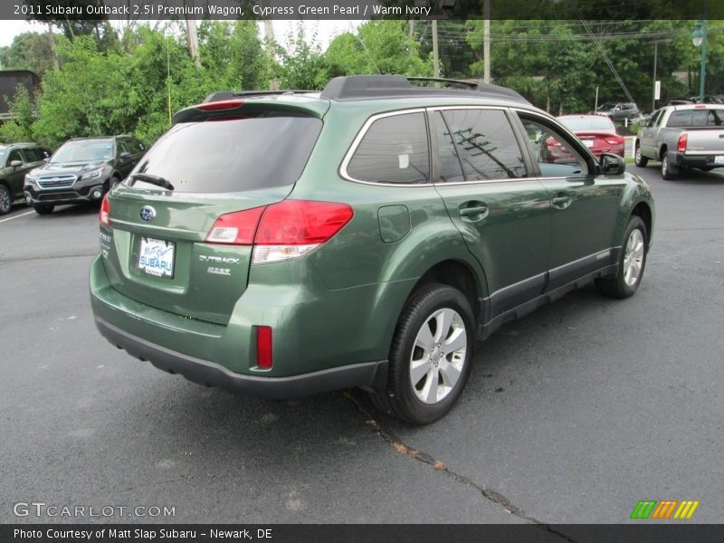 Cypress Green Pearl / Warm Ivory 2011 Subaru Outback 2.5i Premium Wagon