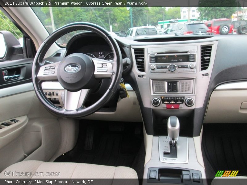 Cypress Green Pearl / Warm Ivory 2011 Subaru Outback 2.5i Premium Wagon