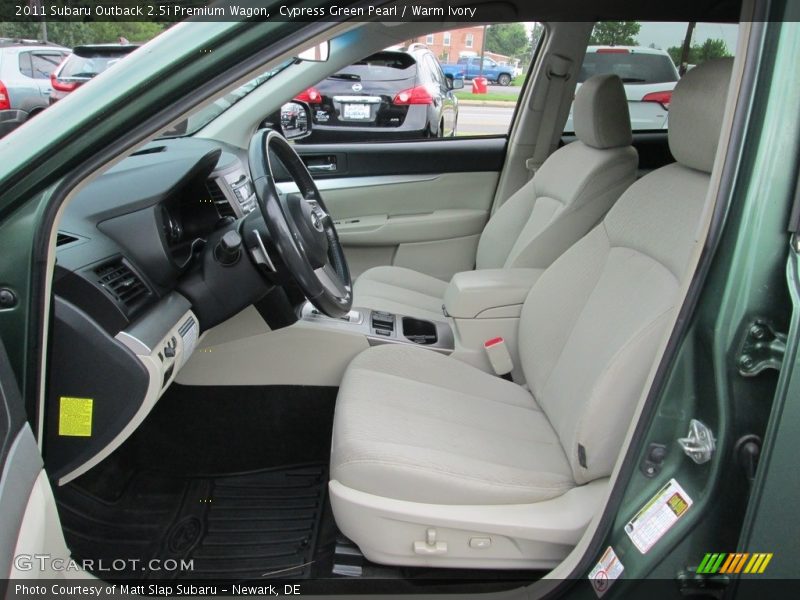 Cypress Green Pearl / Warm Ivory 2011 Subaru Outback 2.5i Premium Wagon