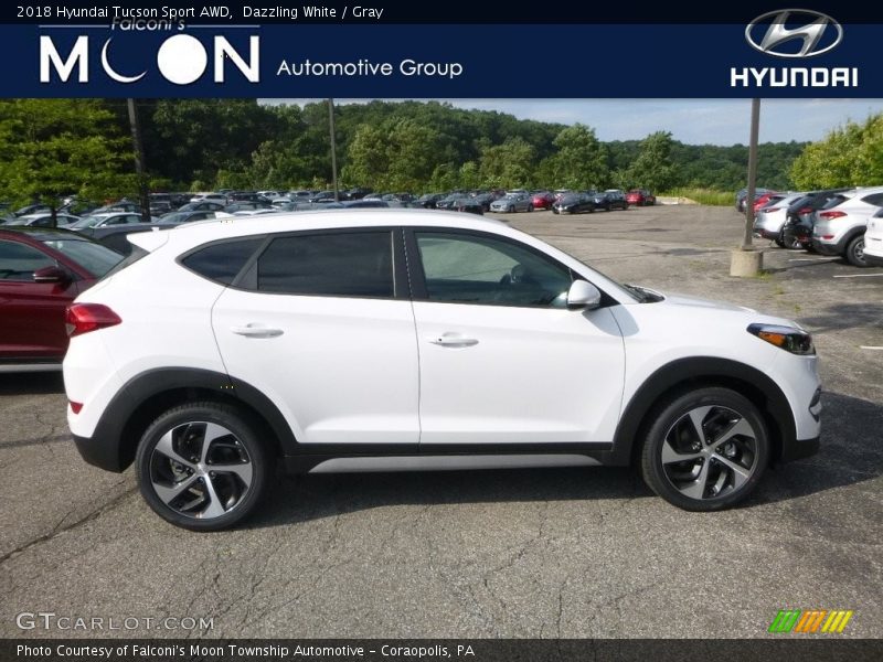 Dazzling White / Gray 2018 Hyundai Tucson Sport AWD