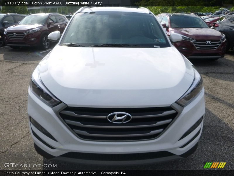 Dazzling White / Gray 2018 Hyundai Tucson Sport AWD
