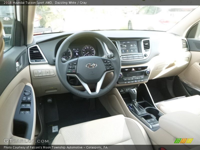 Dazzling White / Gray 2018 Hyundai Tucson Sport AWD