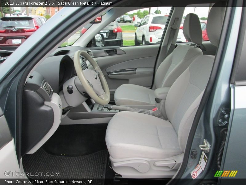 Sage Green Metallic / Platinum 2013 Subaru Forester 2.5 X