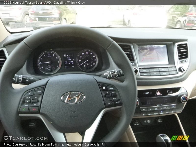 Dazzling White / Gray 2018 Hyundai Tucson Sport AWD