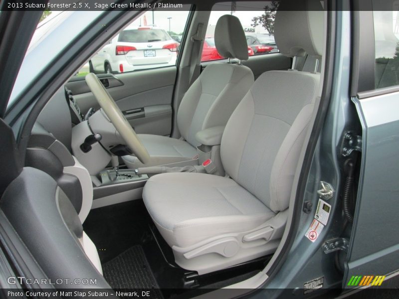Sage Green Metallic / Platinum 2013 Subaru Forester 2.5 X