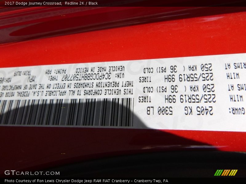 Redline 2K / Black 2017 Dodge Journey Crossroad