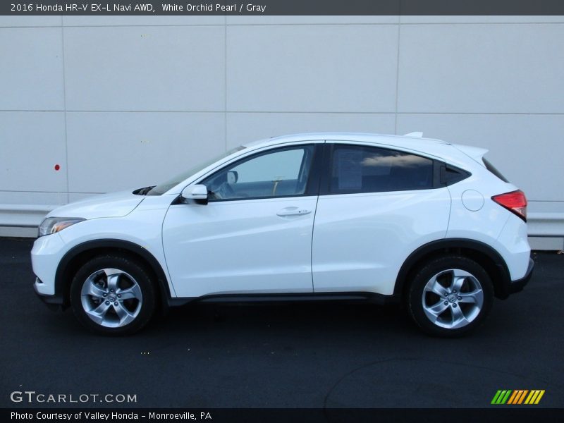 White Orchid Pearl / Gray 2016 Honda HR-V EX-L Navi AWD