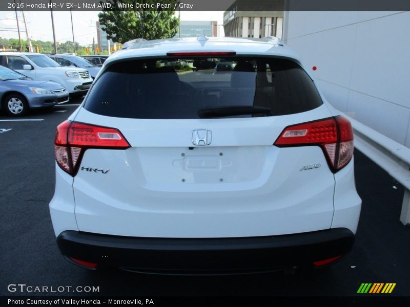 White Orchid Pearl / Gray 2016 Honda HR-V EX-L Navi AWD