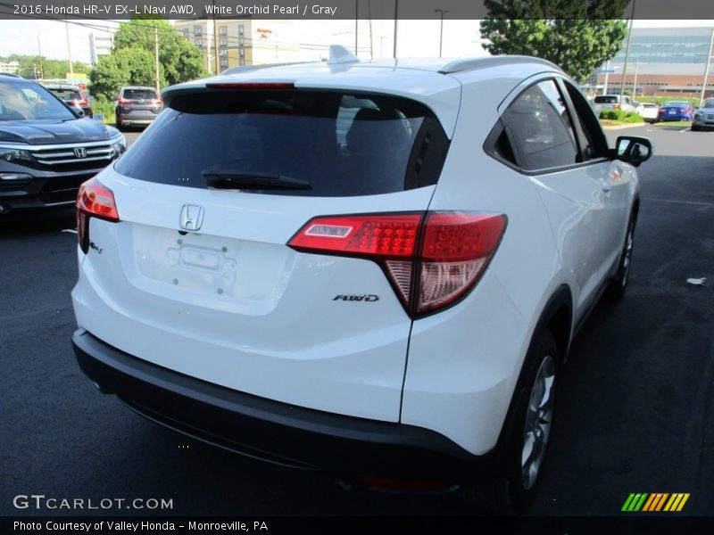 White Orchid Pearl / Gray 2016 Honda HR-V EX-L Navi AWD