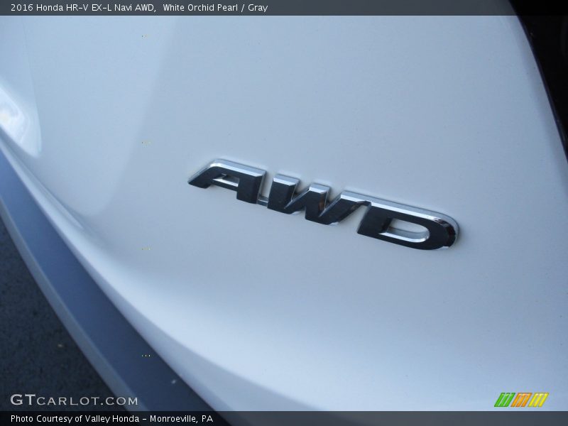 White Orchid Pearl / Gray 2016 Honda HR-V EX-L Navi AWD