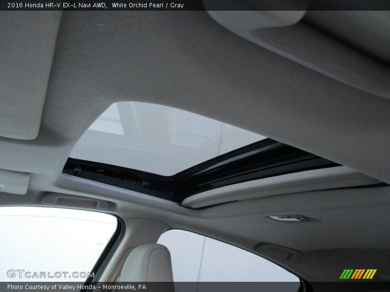 White Orchid Pearl / Gray 2016 Honda HR-V EX-L Navi AWD