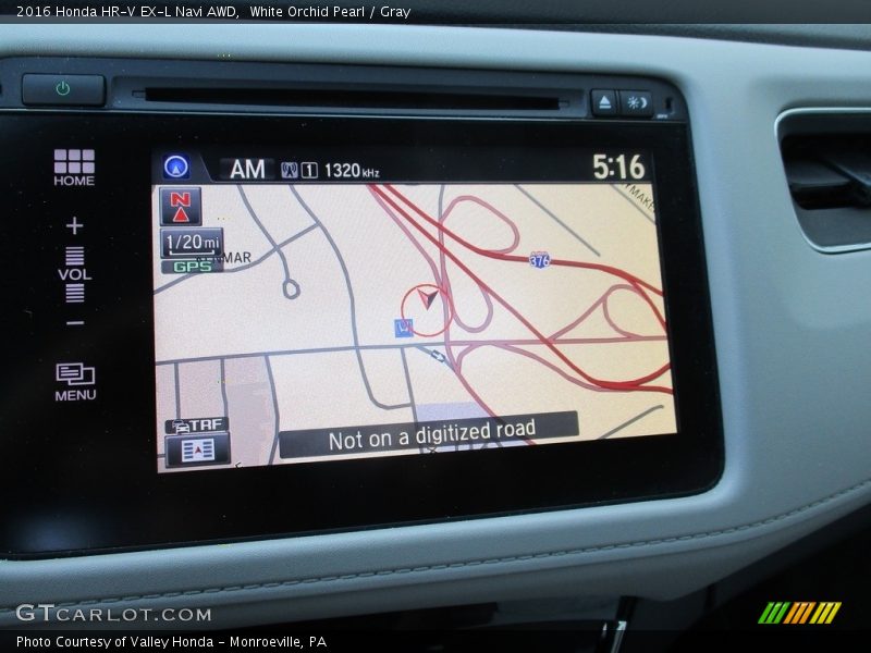 White Orchid Pearl / Gray 2016 Honda HR-V EX-L Navi AWD