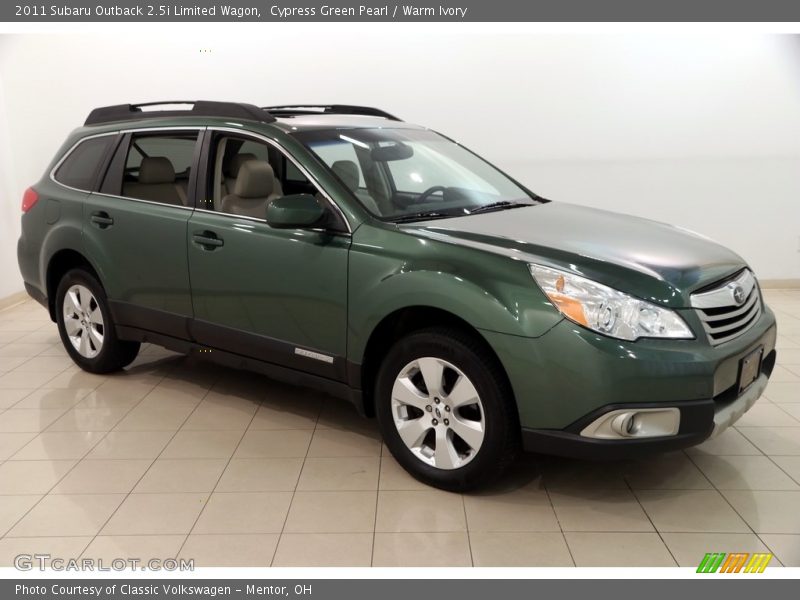 Cypress Green Pearl / Warm Ivory 2011 Subaru Outback 2.5i Limited Wagon
