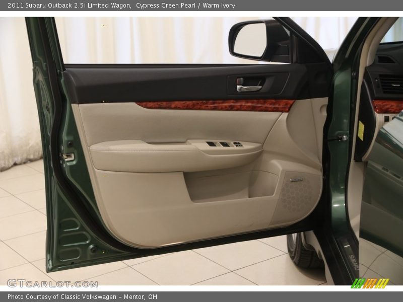 Cypress Green Pearl / Warm Ivory 2011 Subaru Outback 2.5i Limited Wagon