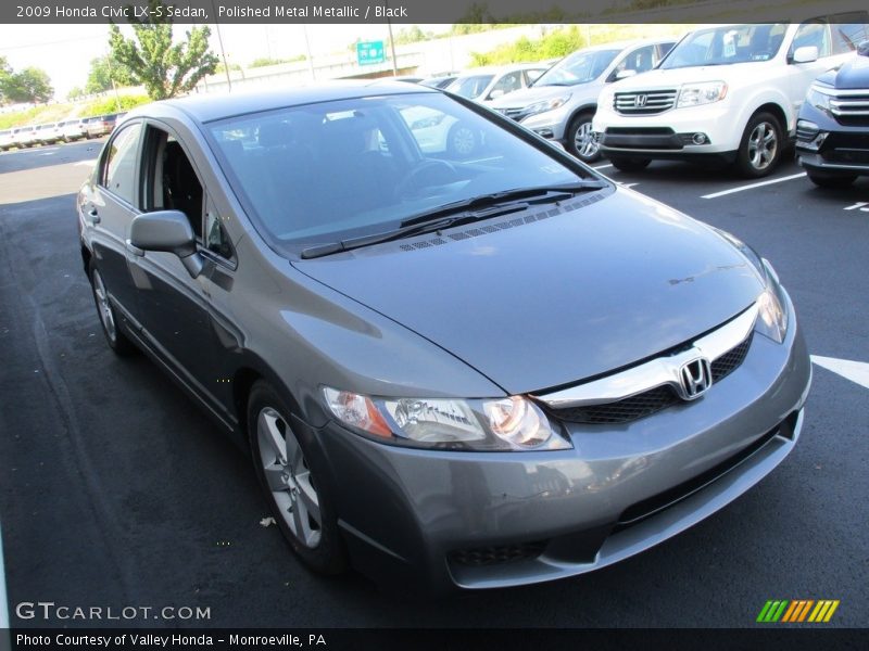 Polished Metal Metallic / Black 2009 Honda Civic LX-S Sedan