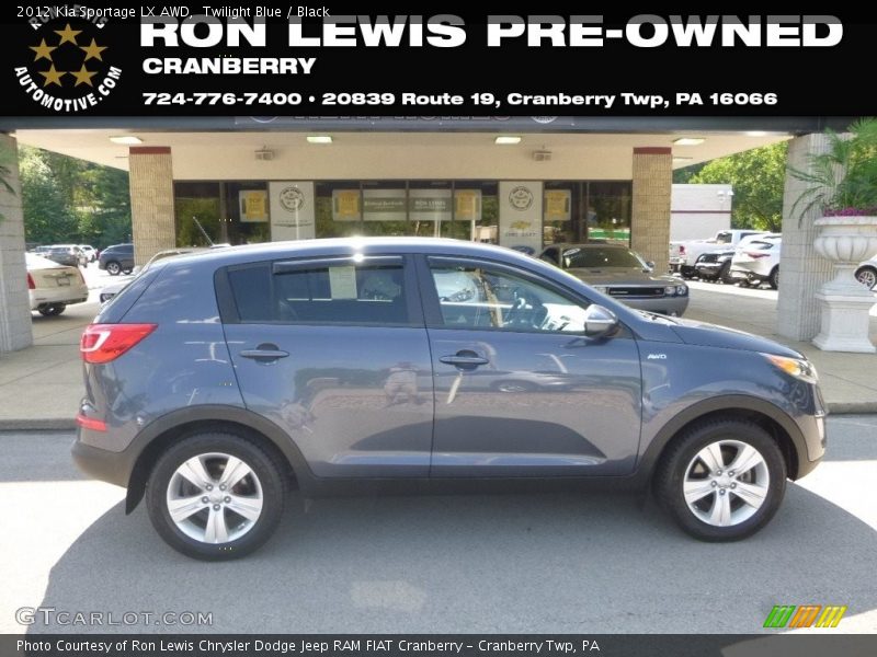 Twilight Blue / Black 2012 Kia Sportage LX AWD