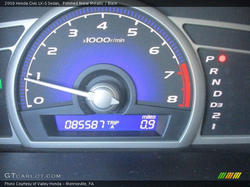Polished Metal Metallic / Black 2009 Honda Civic LX-S Sedan