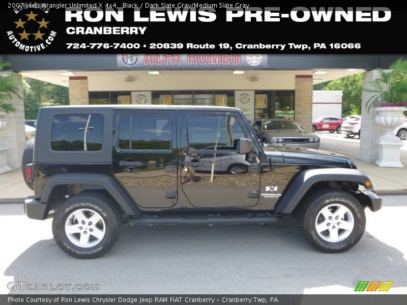 Black / Dark Slate Gray/Medium Slate Gray 2007 Jeep Wrangler Unlimited X 4x4