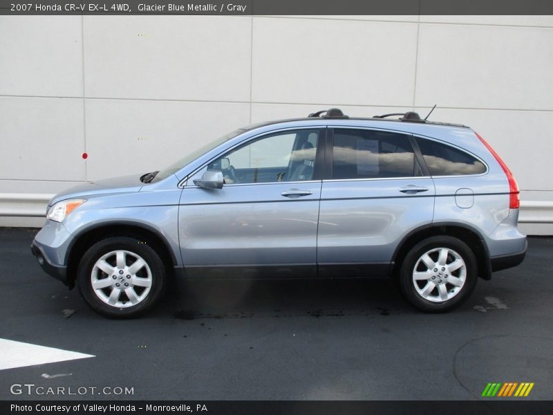 Glacier Blue Metallic / Gray 2007 Honda CR-V EX-L 4WD