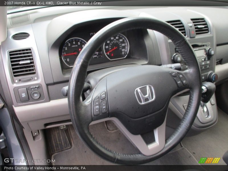 Glacier Blue Metallic / Gray 2007 Honda CR-V EX-L 4WD