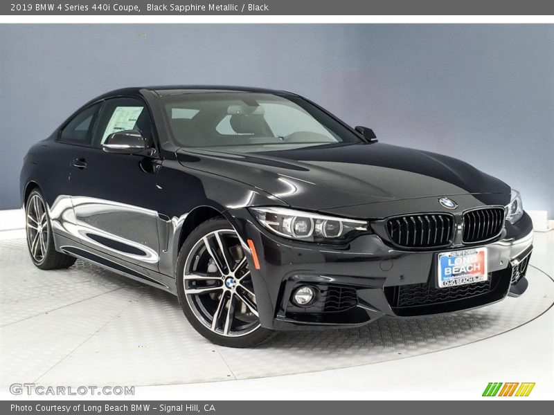 Black Sapphire Metallic / Black 2019 BMW 4 Series 440i Coupe