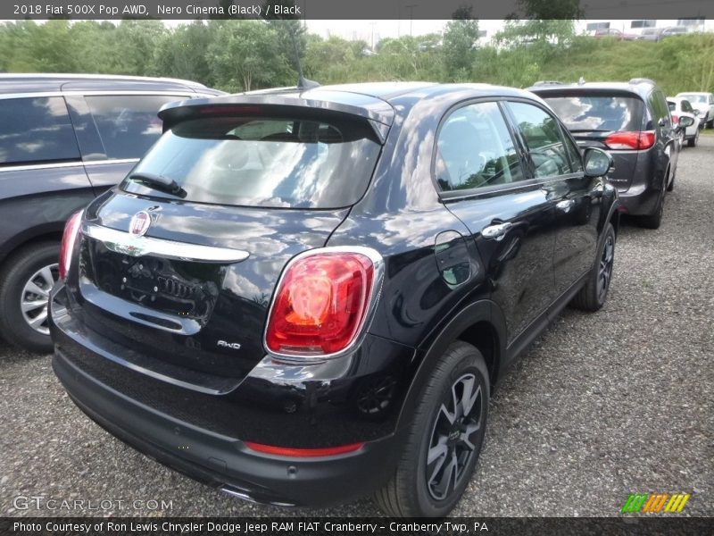 Nero Cinema (Black) / Black 2018 Fiat 500X Pop AWD