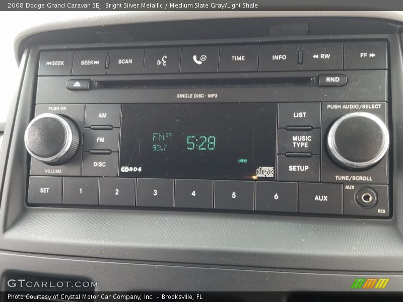 Bright Silver Metallic / Medium Slate Gray/Light Shale 2008 Dodge Grand Caravan SE