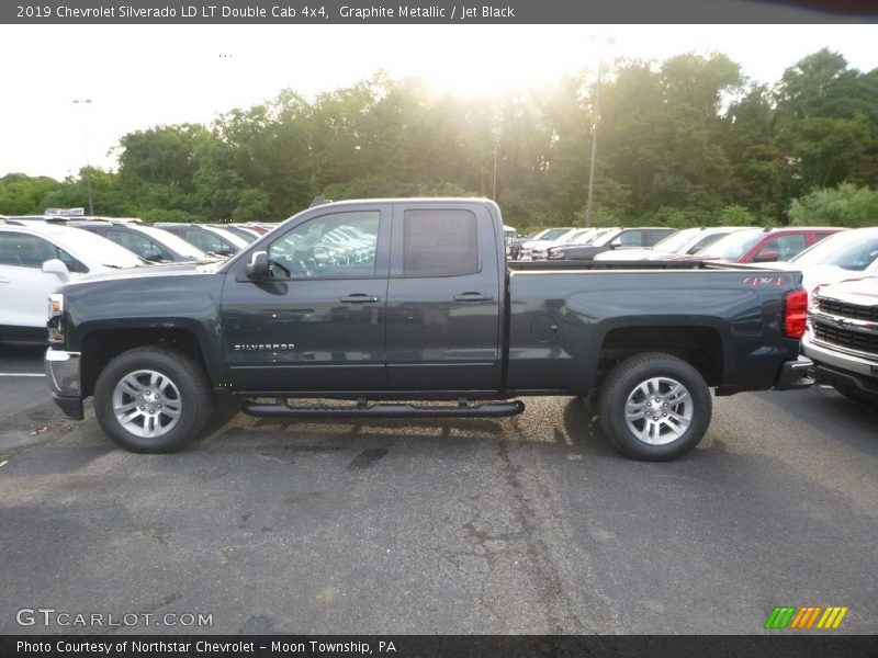 Graphite Metallic / Jet Black 2019 Chevrolet Silverado LD LT Double Cab 4x4