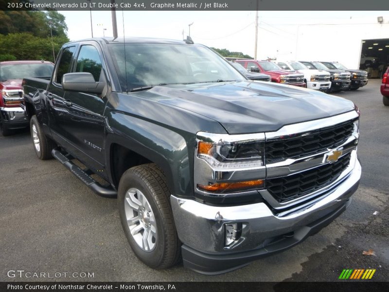 Graphite Metallic / Jet Black 2019 Chevrolet Silverado LD LT Double Cab 4x4