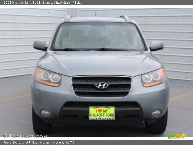 Natural Khaki Green / Beige 2008 Hyundai Santa Fe SE