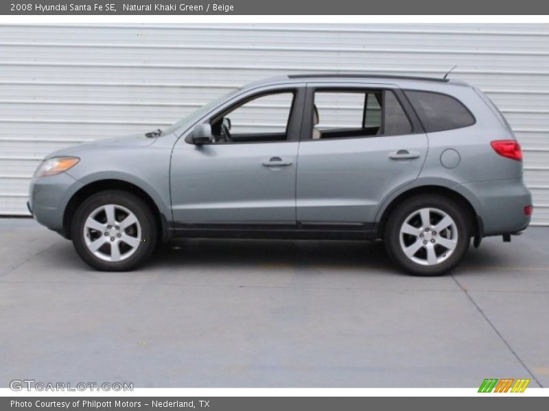 Natural Khaki Green / Beige 2008 Hyundai Santa Fe SE
