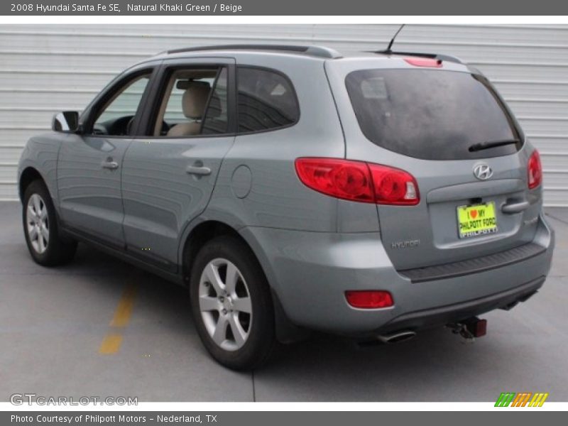 Natural Khaki Green / Beige 2008 Hyundai Santa Fe SE