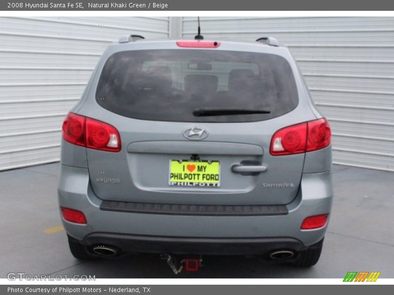 Natural Khaki Green / Beige 2008 Hyundai Santa Fe SE