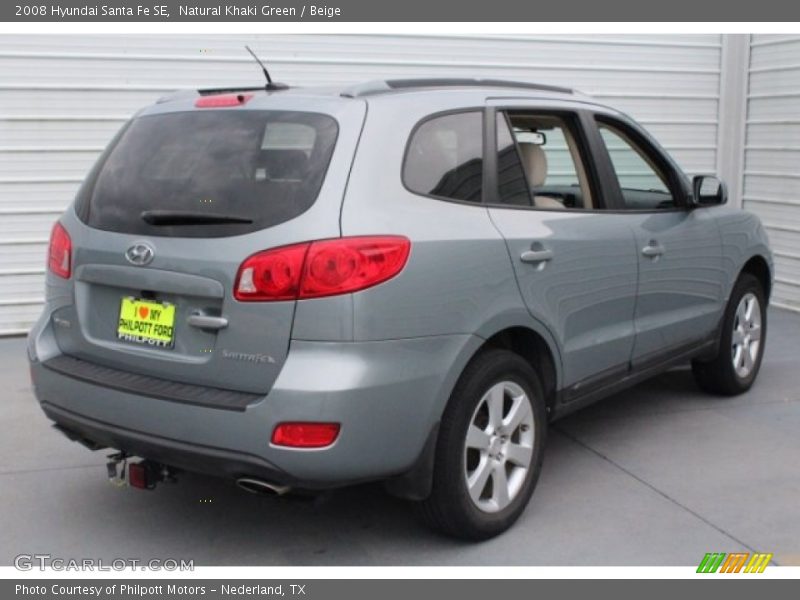 Natural Khaki Green / Beige 2008 Hyundai Santa Fe SE