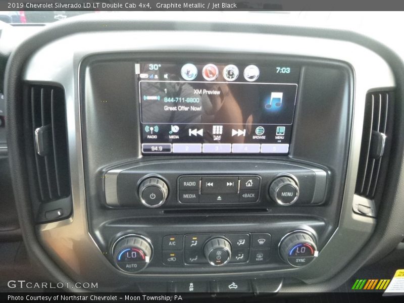 Graphite Metallic / Jet Black 2019 Chevrolet Silverado LD LT Double Cab 4x4